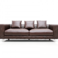 Brown Leather Sofa Model HD 7429